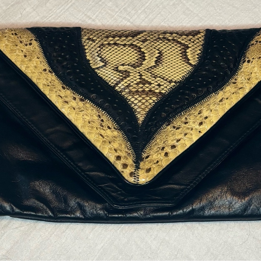 Elegant Black and Gold Clutch